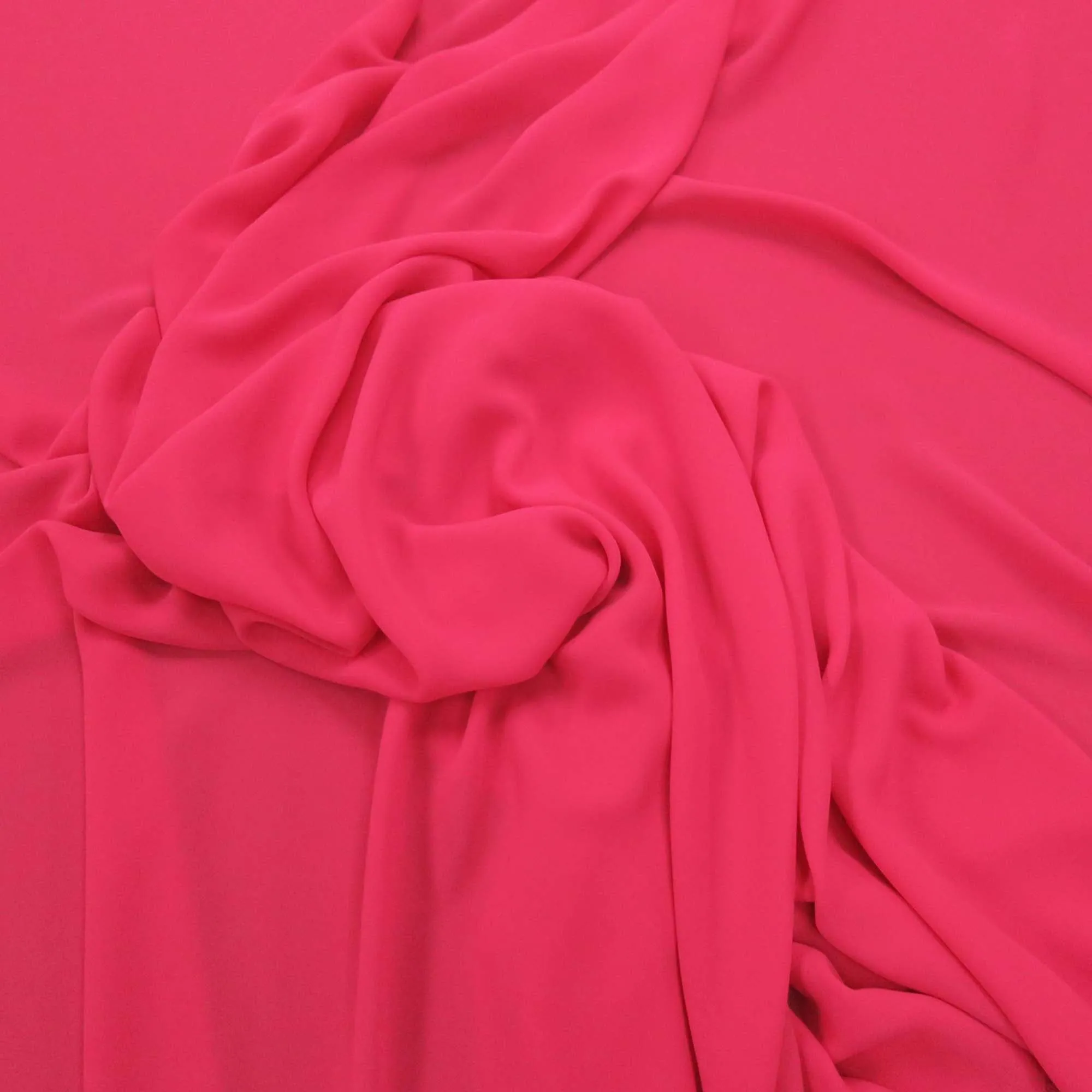 Amaranth Red Solid Polyester Georgette Gala Fabric
