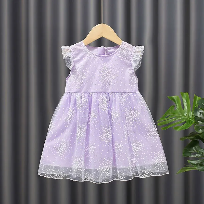 Baby Net Red Wings Skirt  Summer New Korean Style Girls' Western Style Puffy Gauze Princess Dress Girls' Gauze Skirt