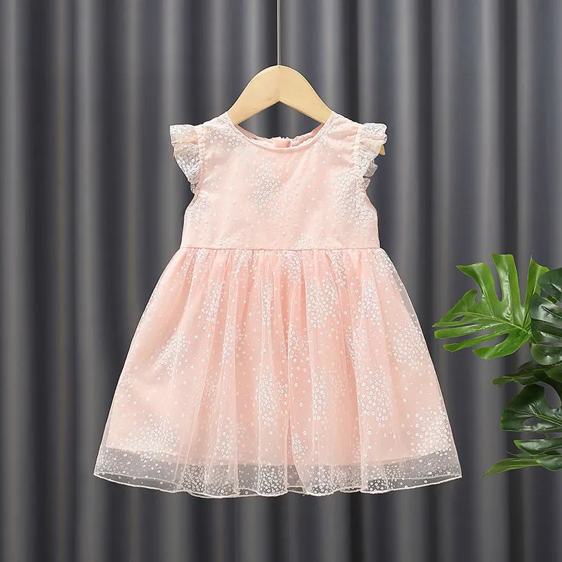 Baby Net Red Wings Skirt  Summer New Korean Style Girls' Western Style Puffy Gauze Princess Dress Girls' Gauze Skirt