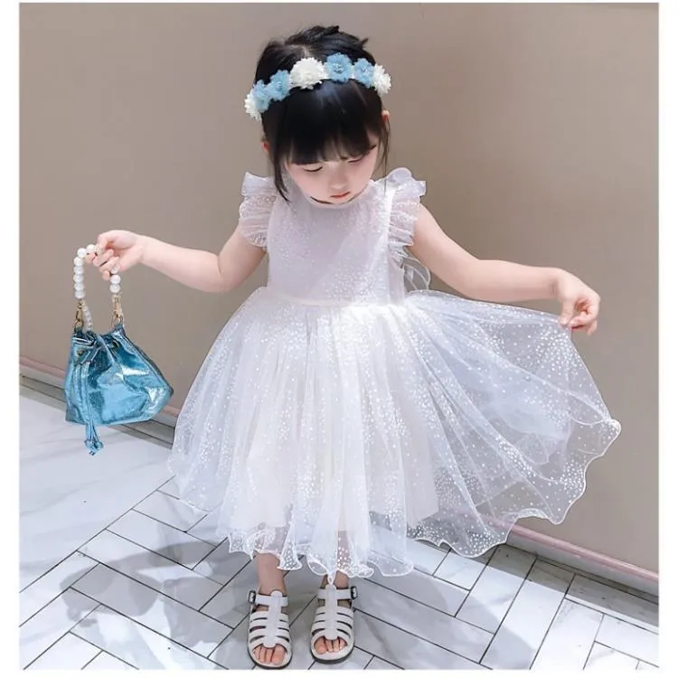 Baby Net Red Wings Skirt  Summer New Korean Style Girls' Western Style Puffy Gauze Princess Dress Girls' Gauze Skirt