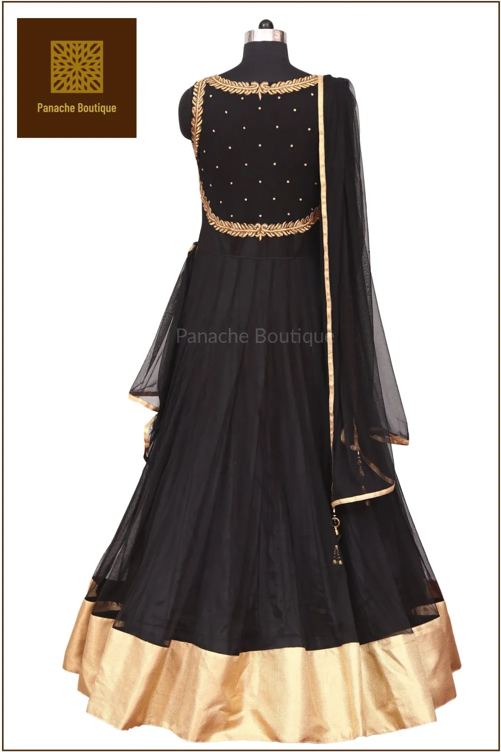 Black Colour Floor Length Anarkali
