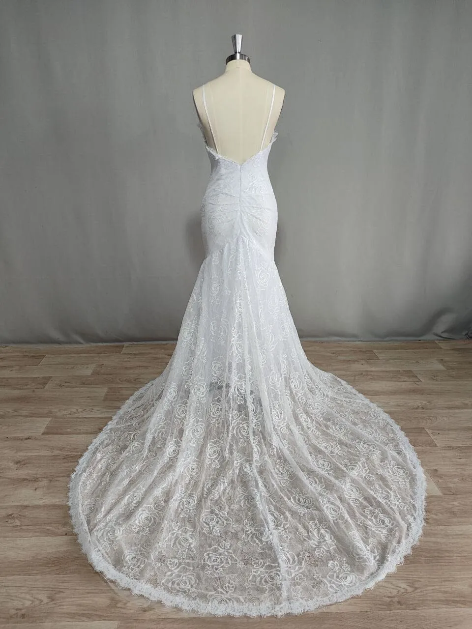 Boho Lace Mermaid Wedding Dress