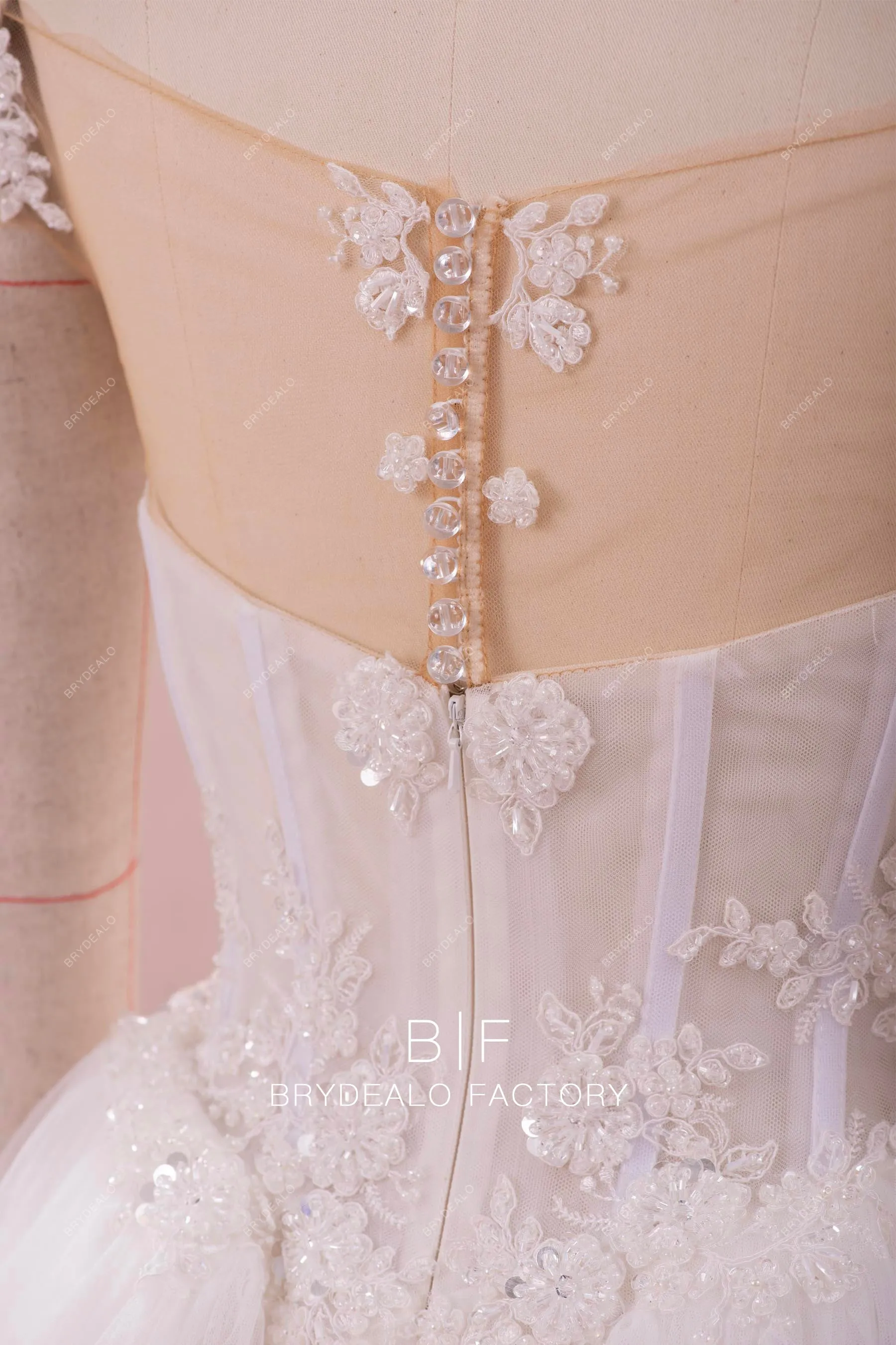 Cap Sleeve Corset Beaded Lace Wedding Ballgown