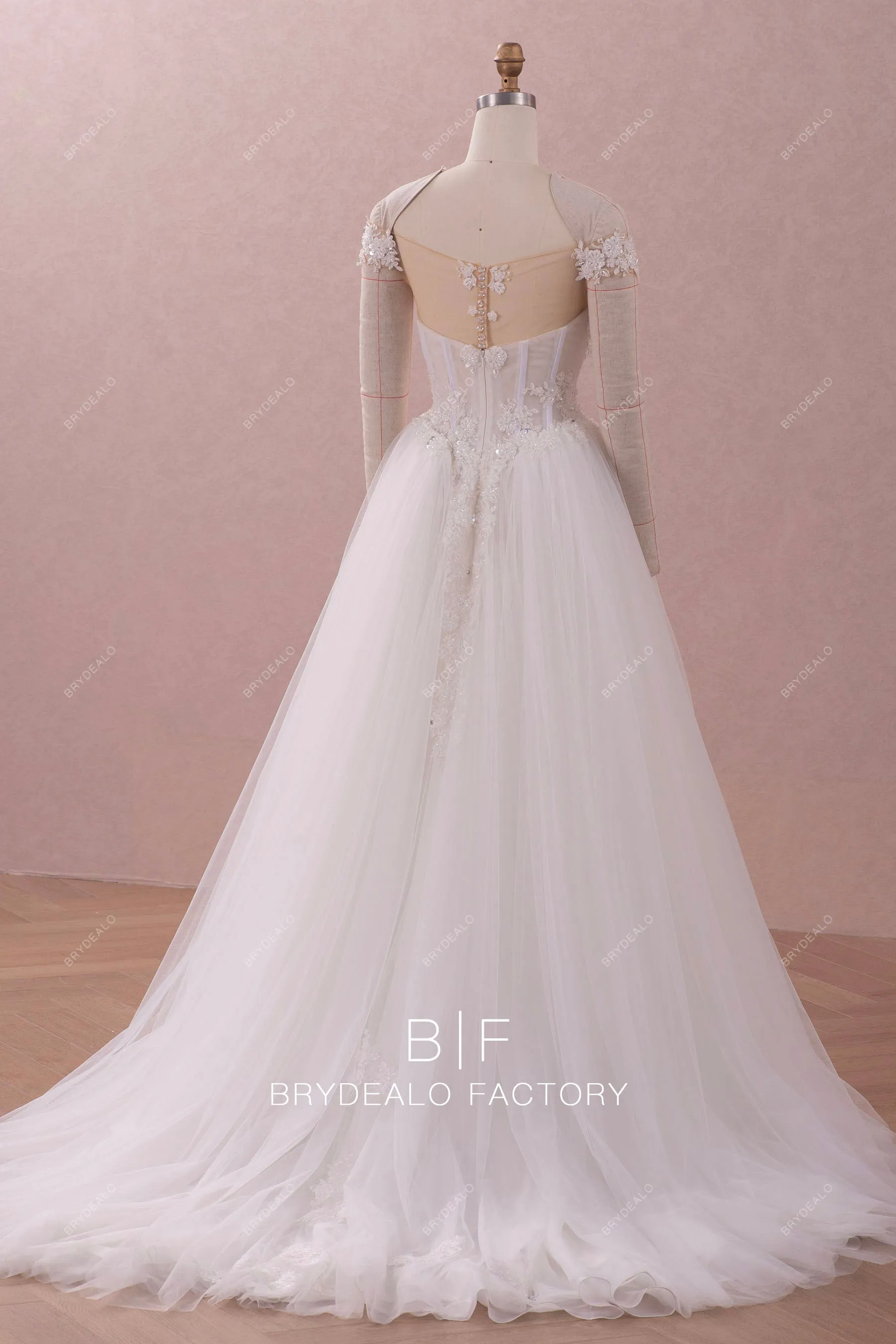 Cap Sleeve Corset Beaded Lace Wedding Ballgown