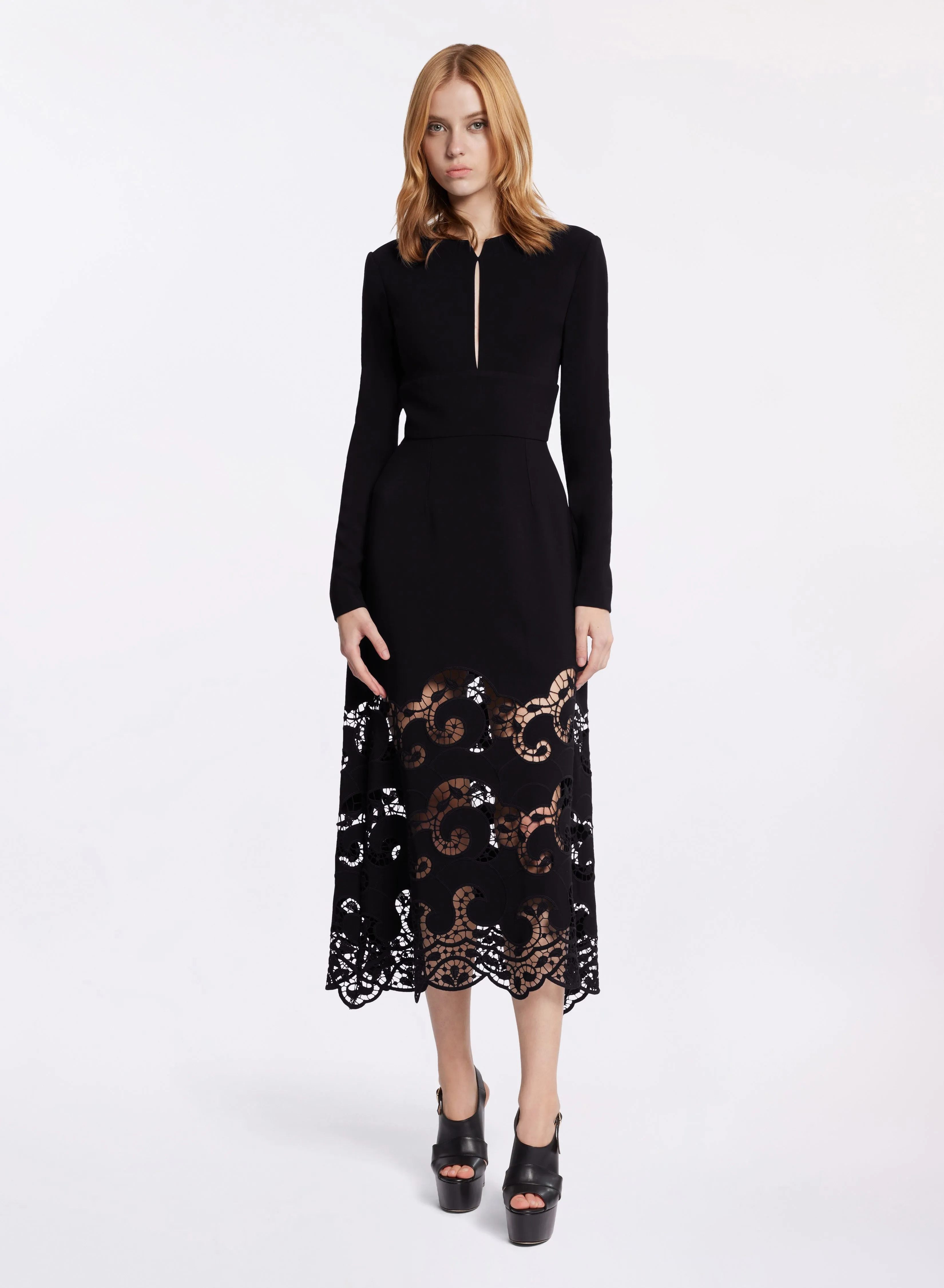 Cutwork Embroidered Cady Dress