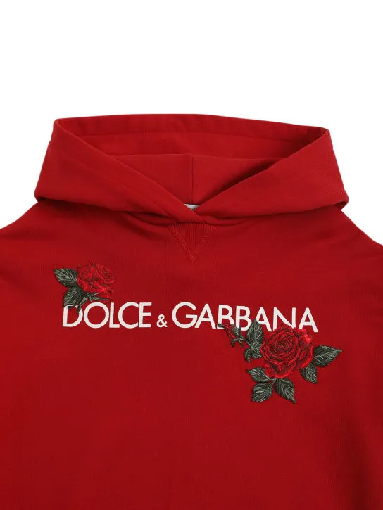 Dolce&amp;Gabbana   Logo print cotton sweat dress 
