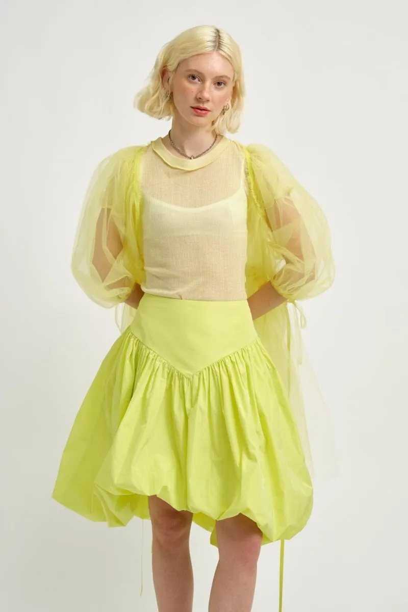Eliza Faulkner Short Sleeve Rib Tee (Butter Yellow)