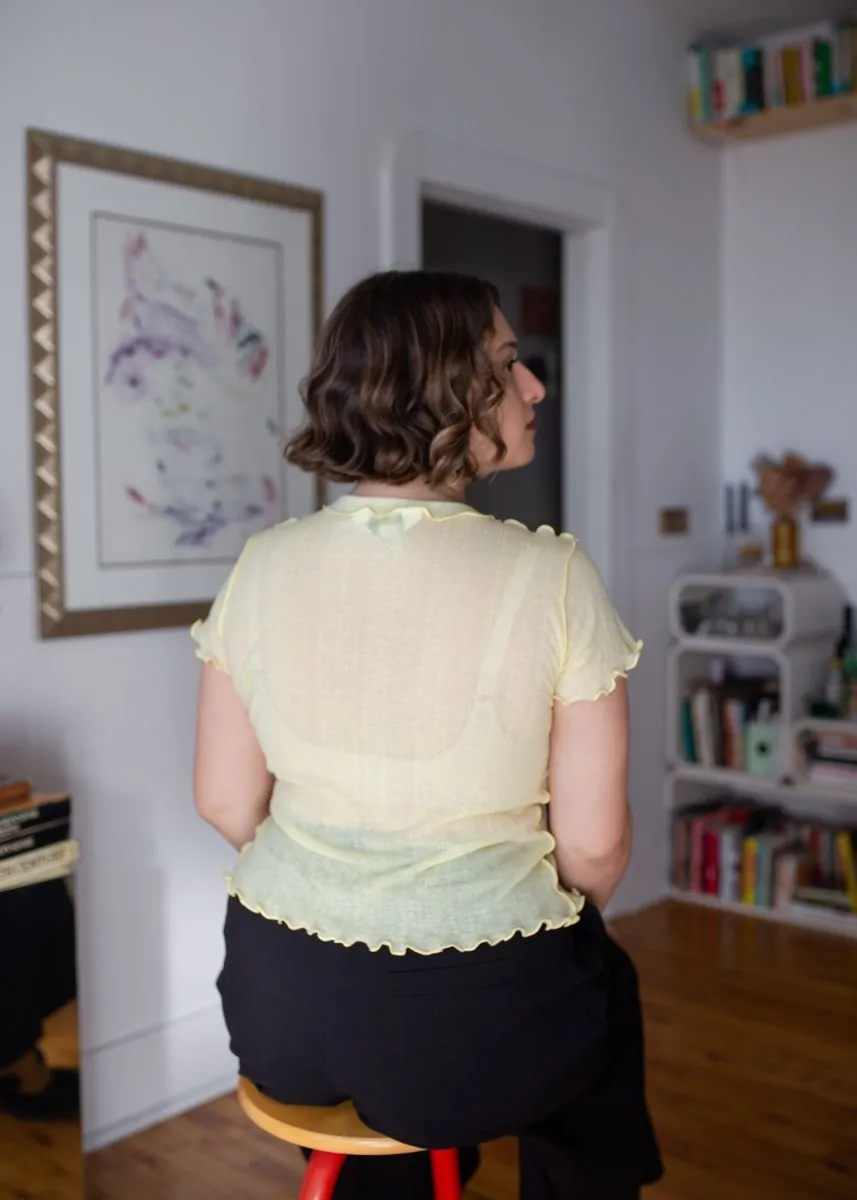 Eliza Faulkner Short Sleeve Rib Tee (Butter Yellow)