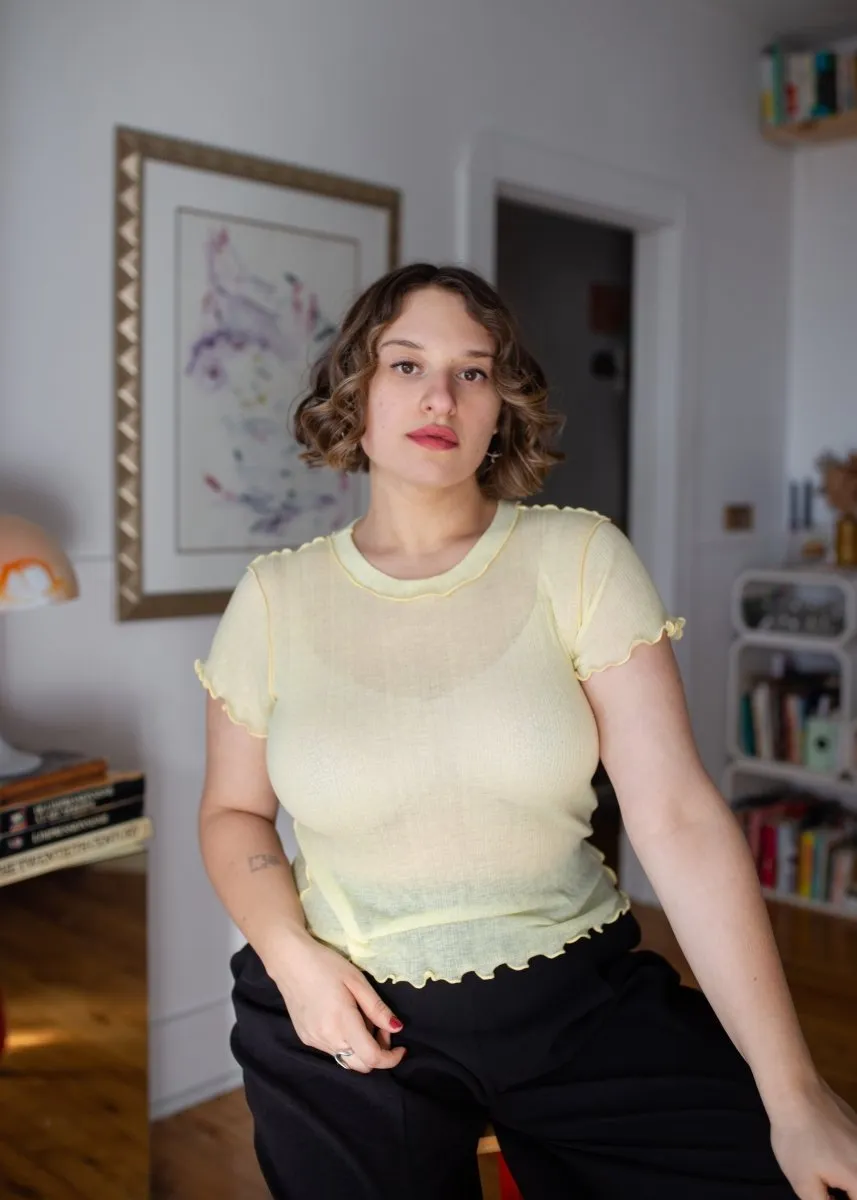 Eliza Faulkner Short Sleeve Rib Tee (Butter Yellow)