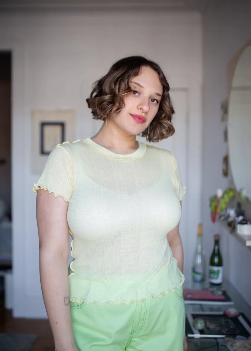 Eliza Faulkner Short Sleeve Rib Tee (Butter Yellow)