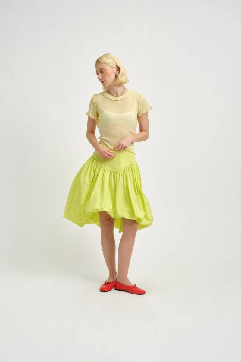 Eliza Faulkner Short Sleeve Rib Tee (Butter Yellow)