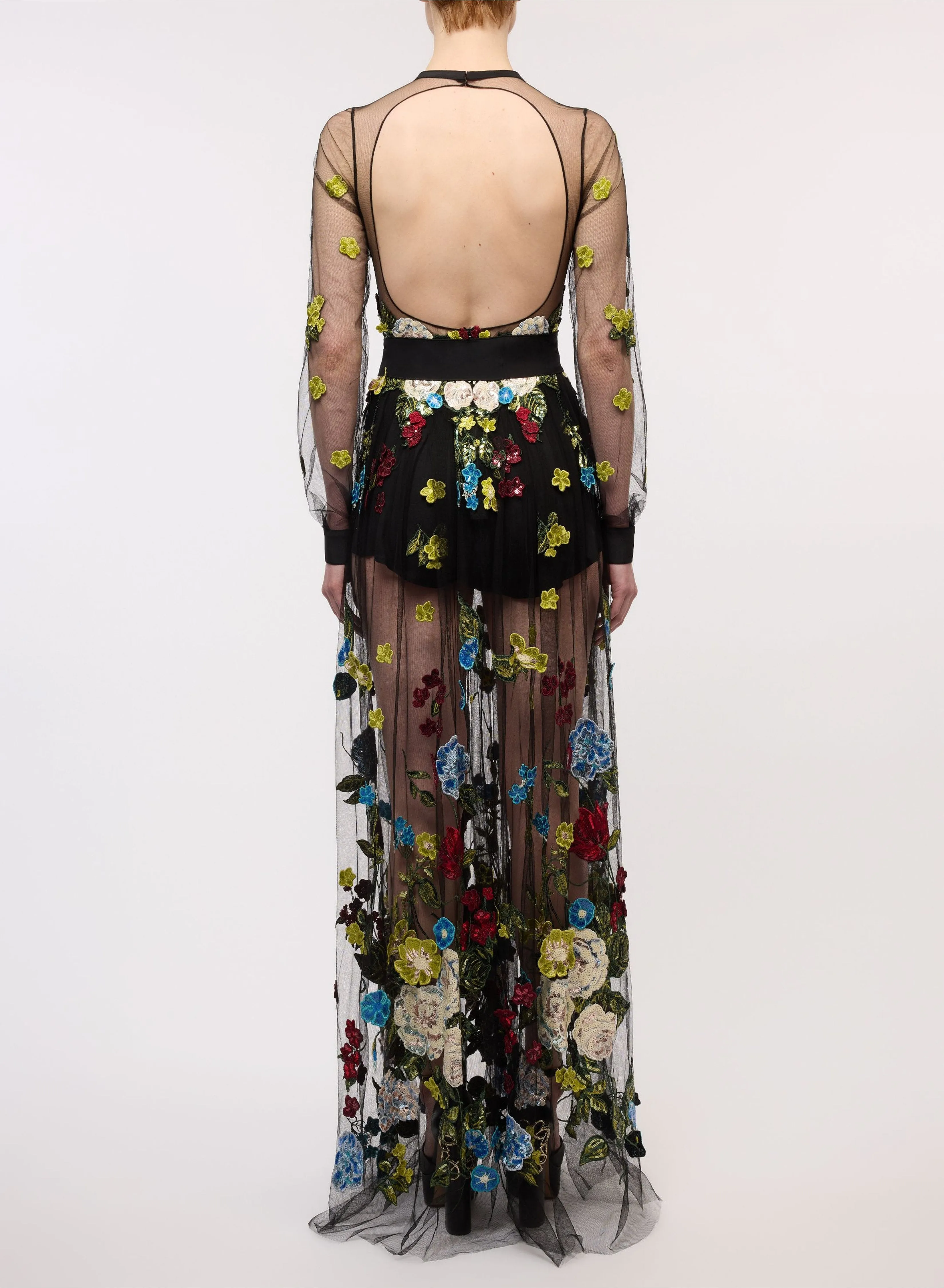 Embroidered Flower Bouquet Dress
