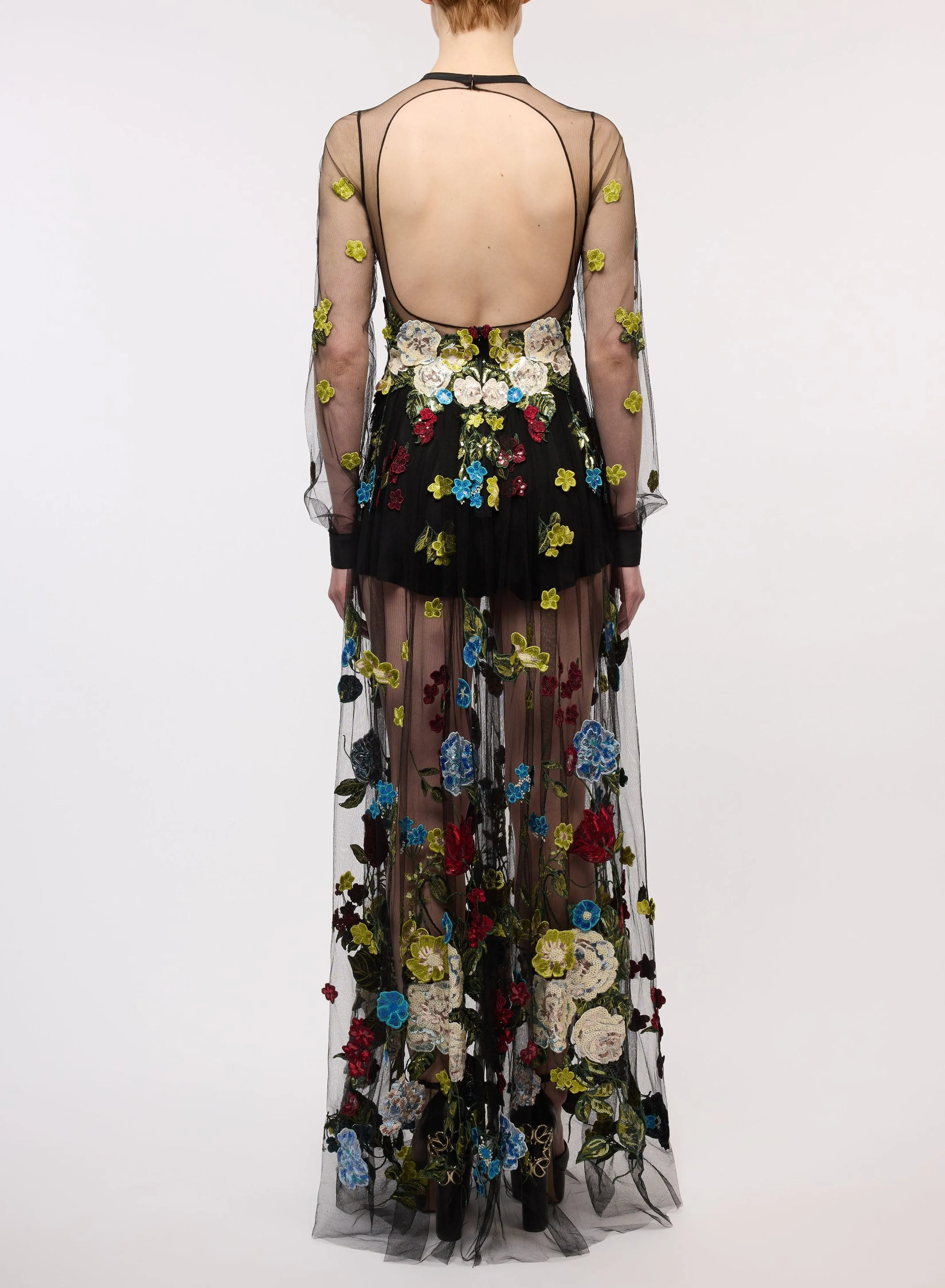 Embroidered Flower Bouquet Dress