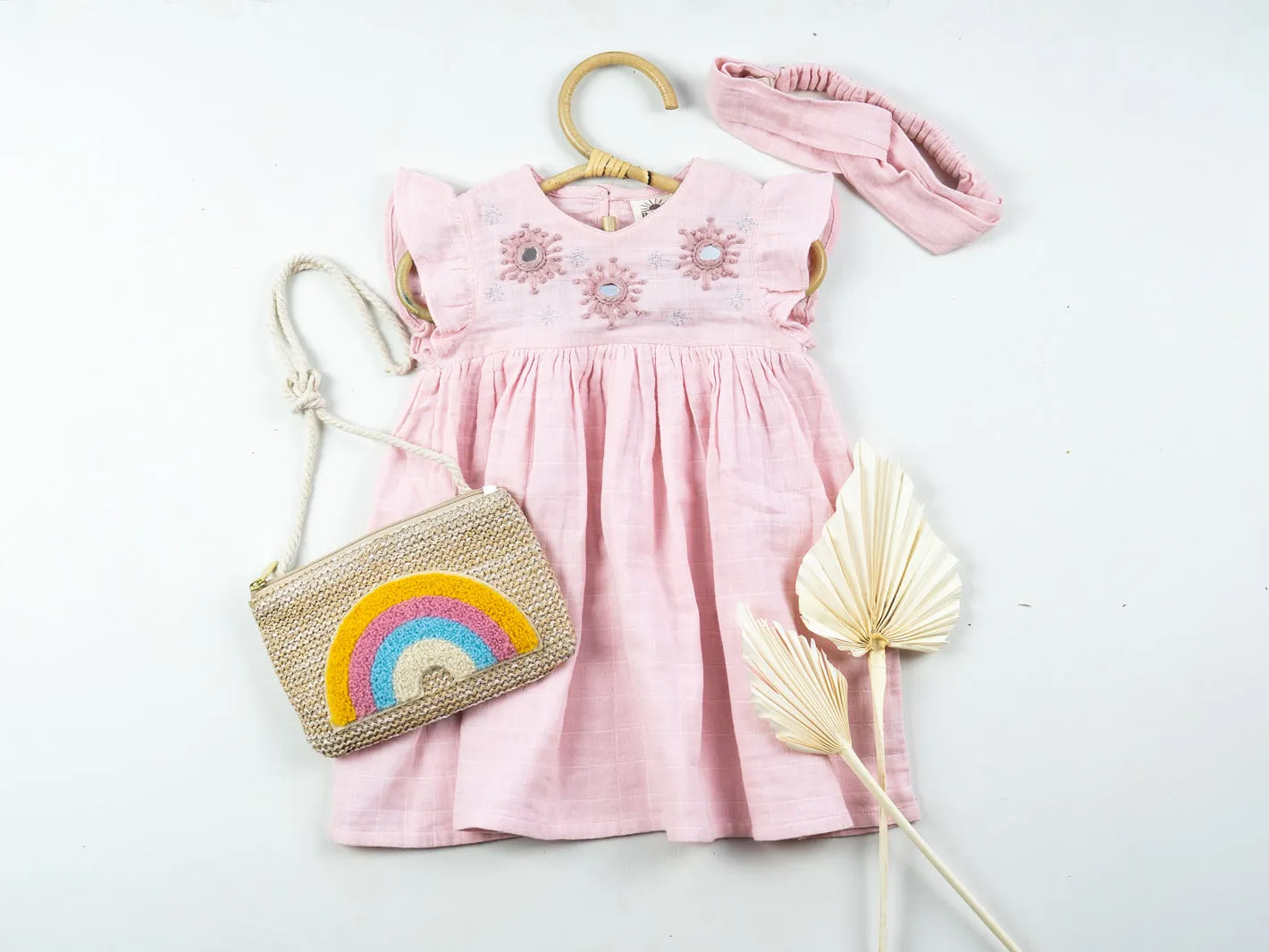 Eshri Embroidered Dress - Peony