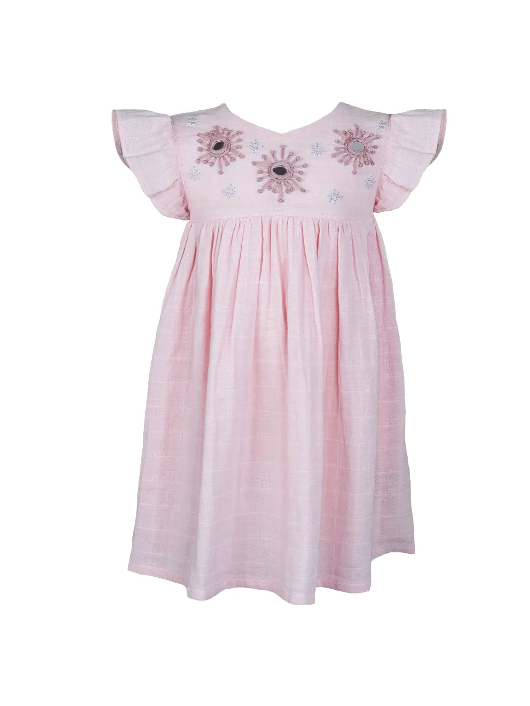 Eshri Embroidered Dress - Peony