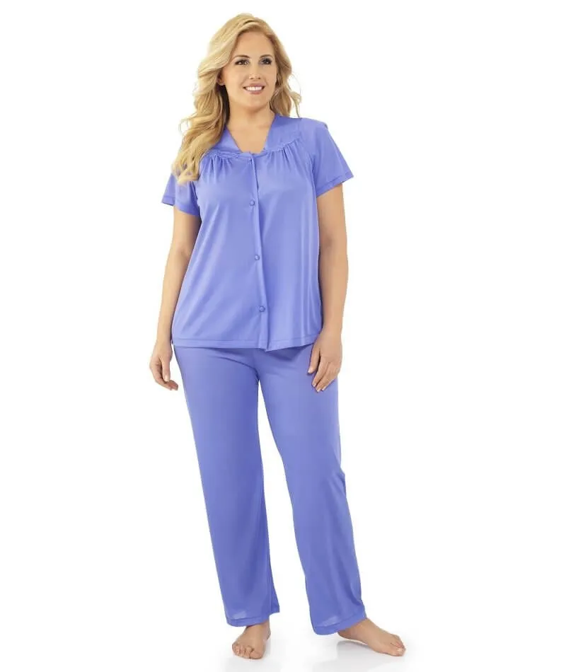 Exquisite Form Short Sleeve Pajamas - Victory Violet