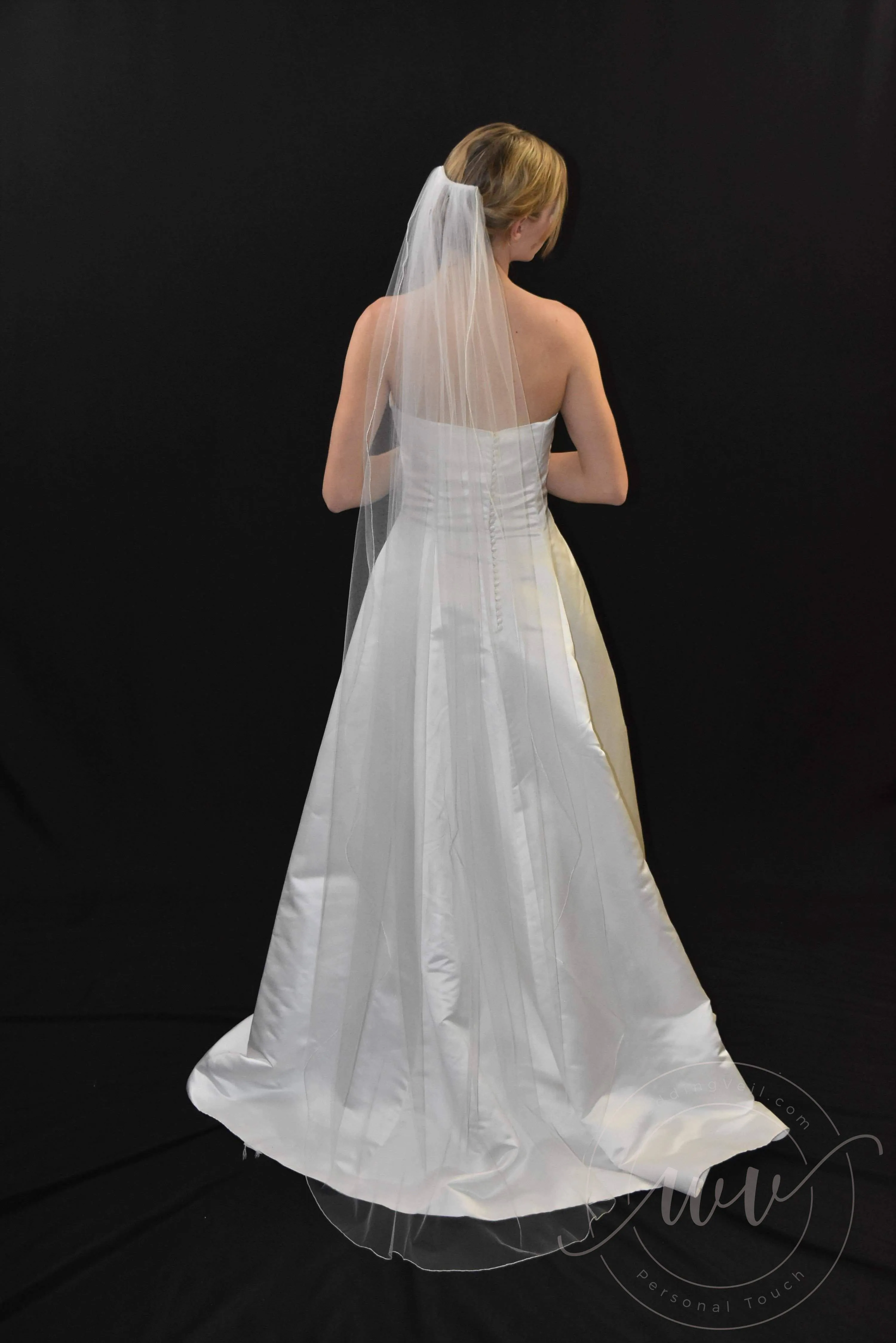 Floor Length Veil with Pencil Edge