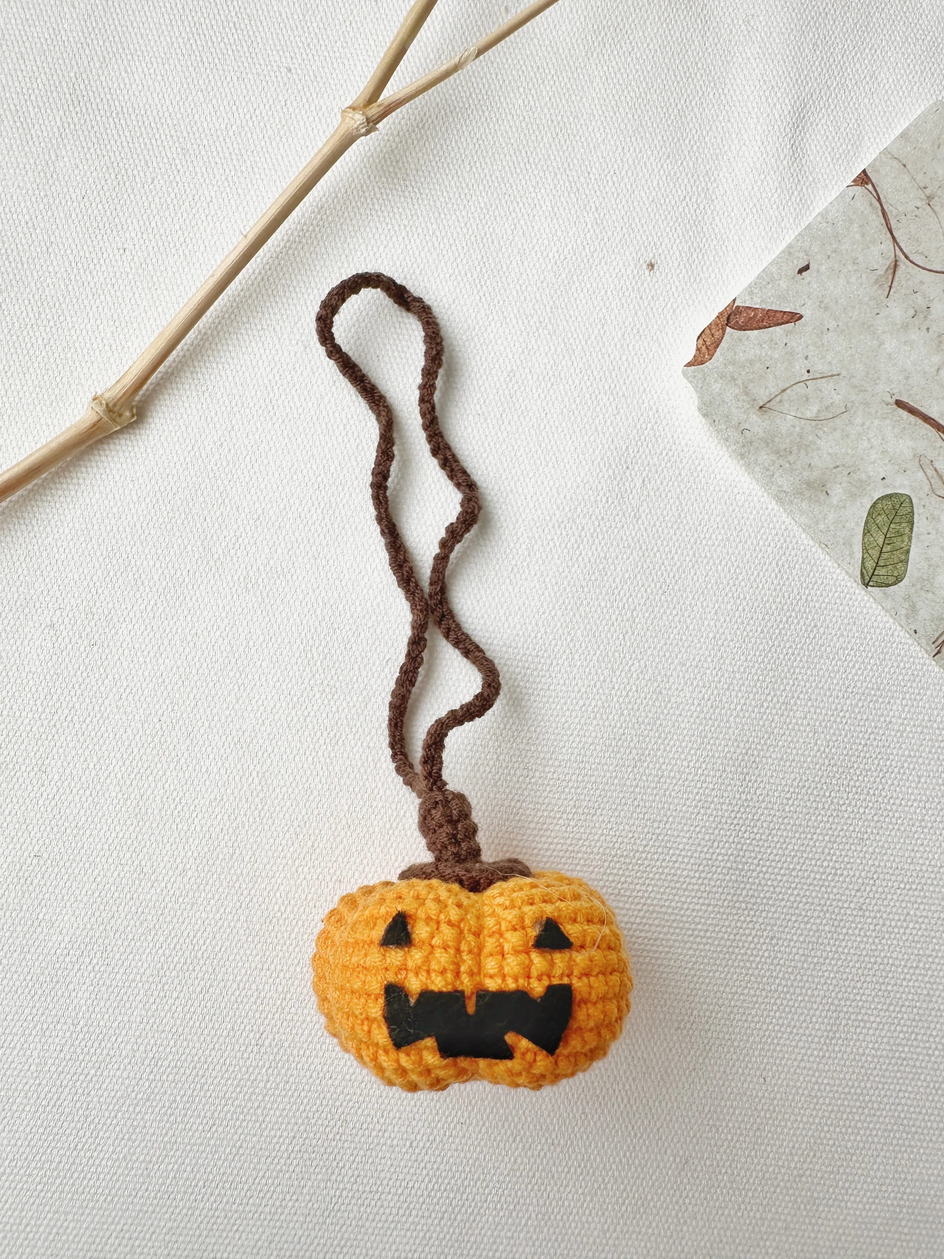 Halloween Crochet Car Hanger & Keychain, Wizard Bear, Jack O Lantern, Grim Reaper