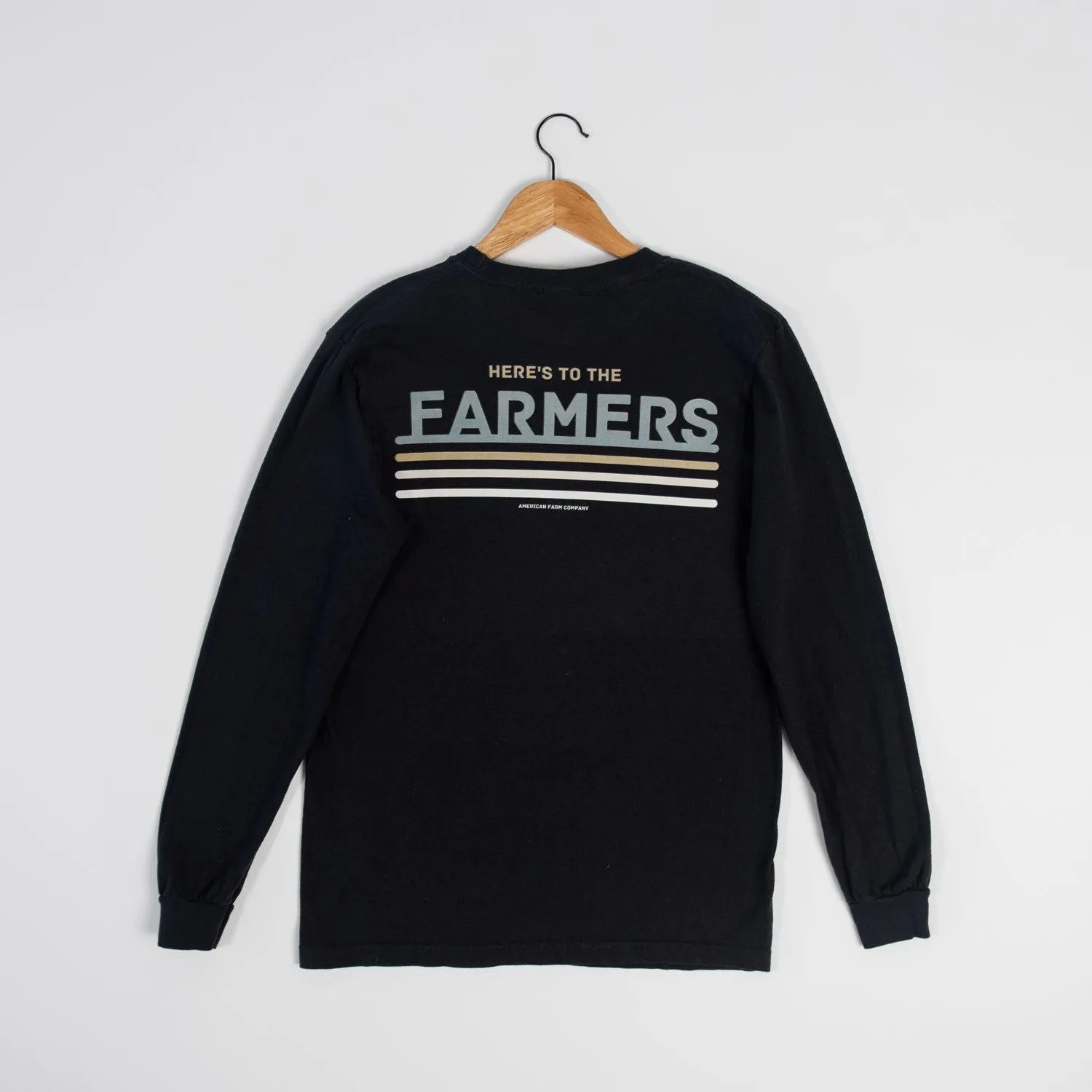Here's to the Farmers Black Long Sleeve