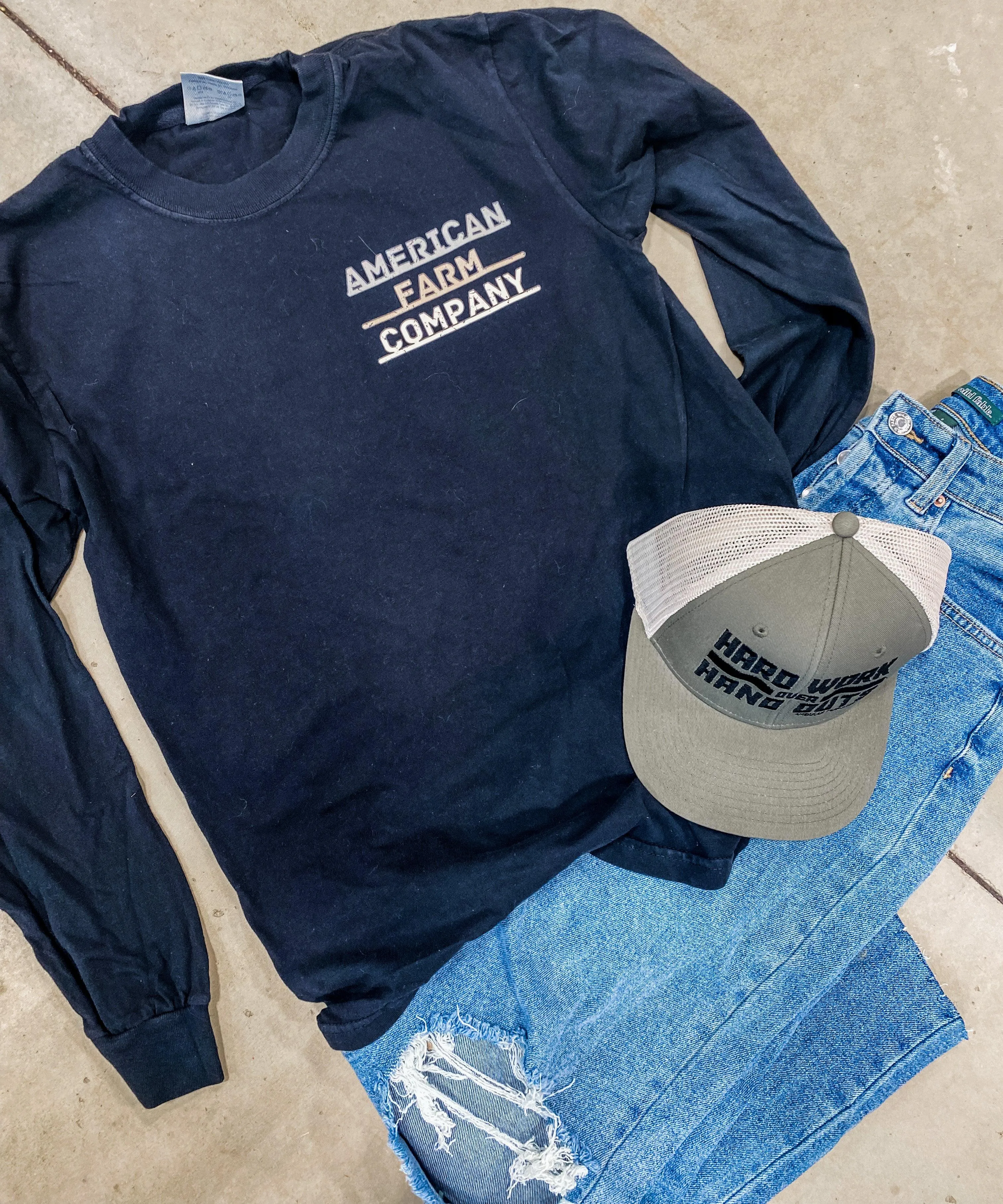 Here's to the Farmers Black Long Sleeve
