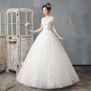 Off The Shoulder Wedding Dress Floor Length