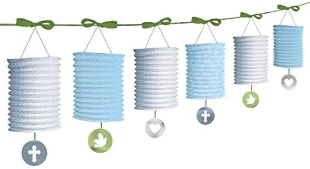 Paper Lantern Garland Blue
