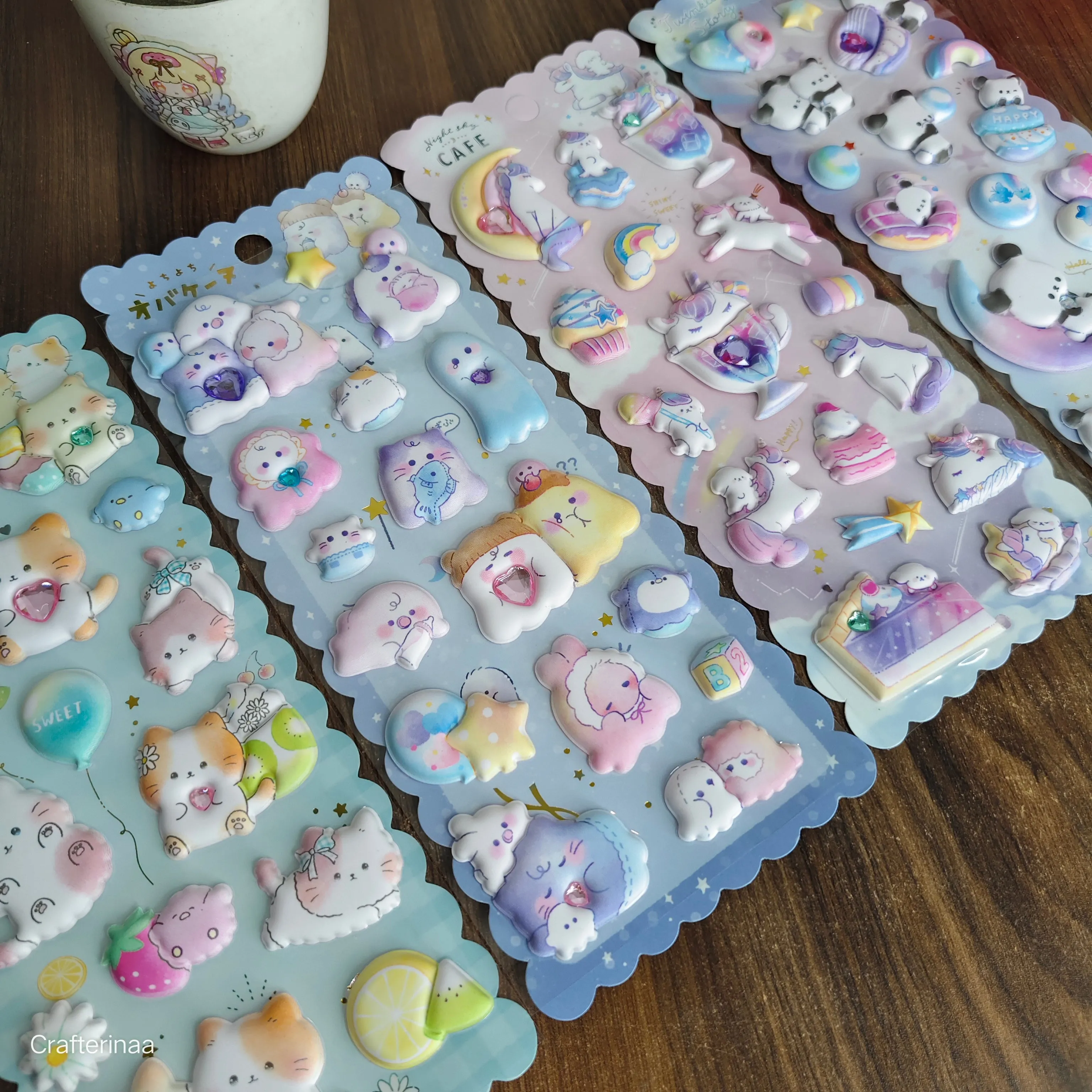 Premium quality 3D stickers | Kawaii Decorative Fluffy Sticker 3D