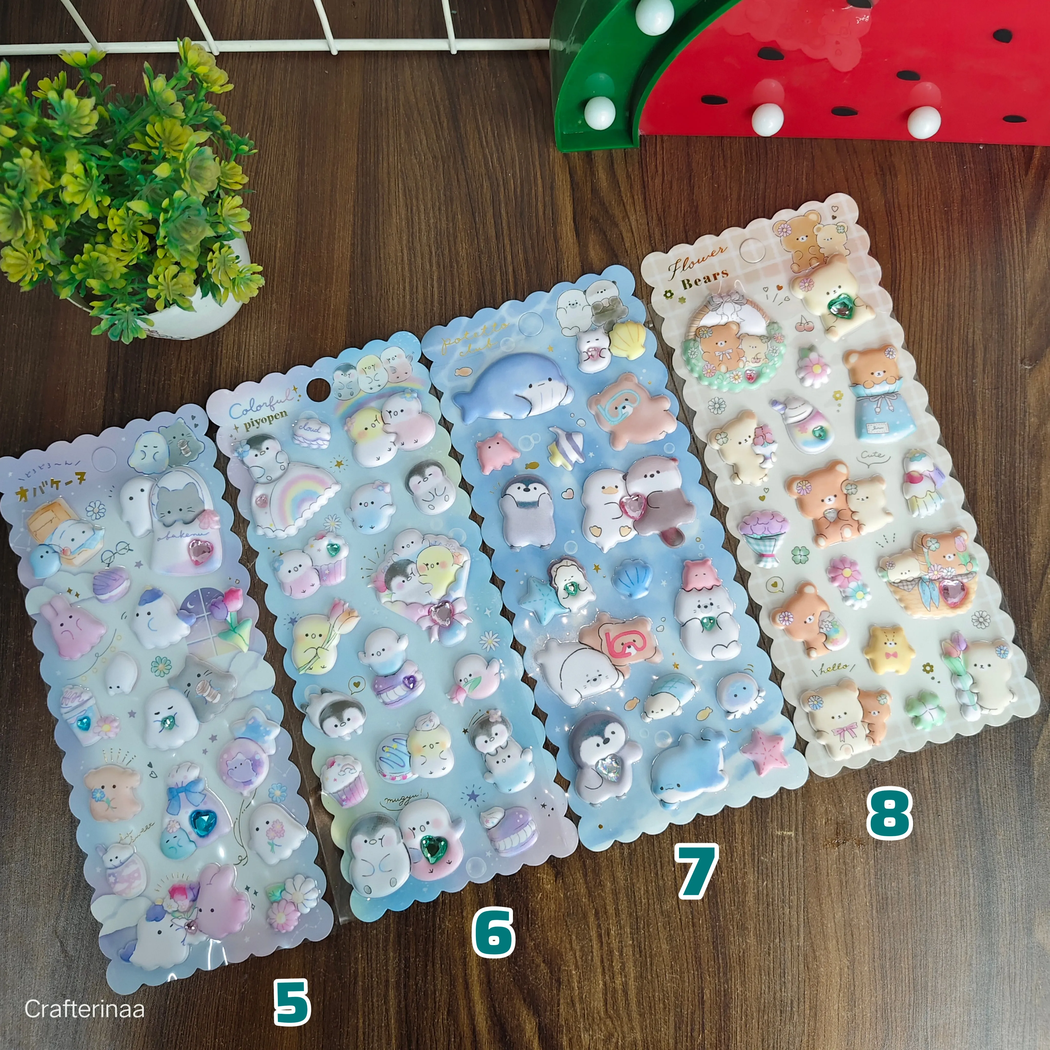 Premium quality 3D stickers | Kawaii Decorative Fluffy Sticker 3D