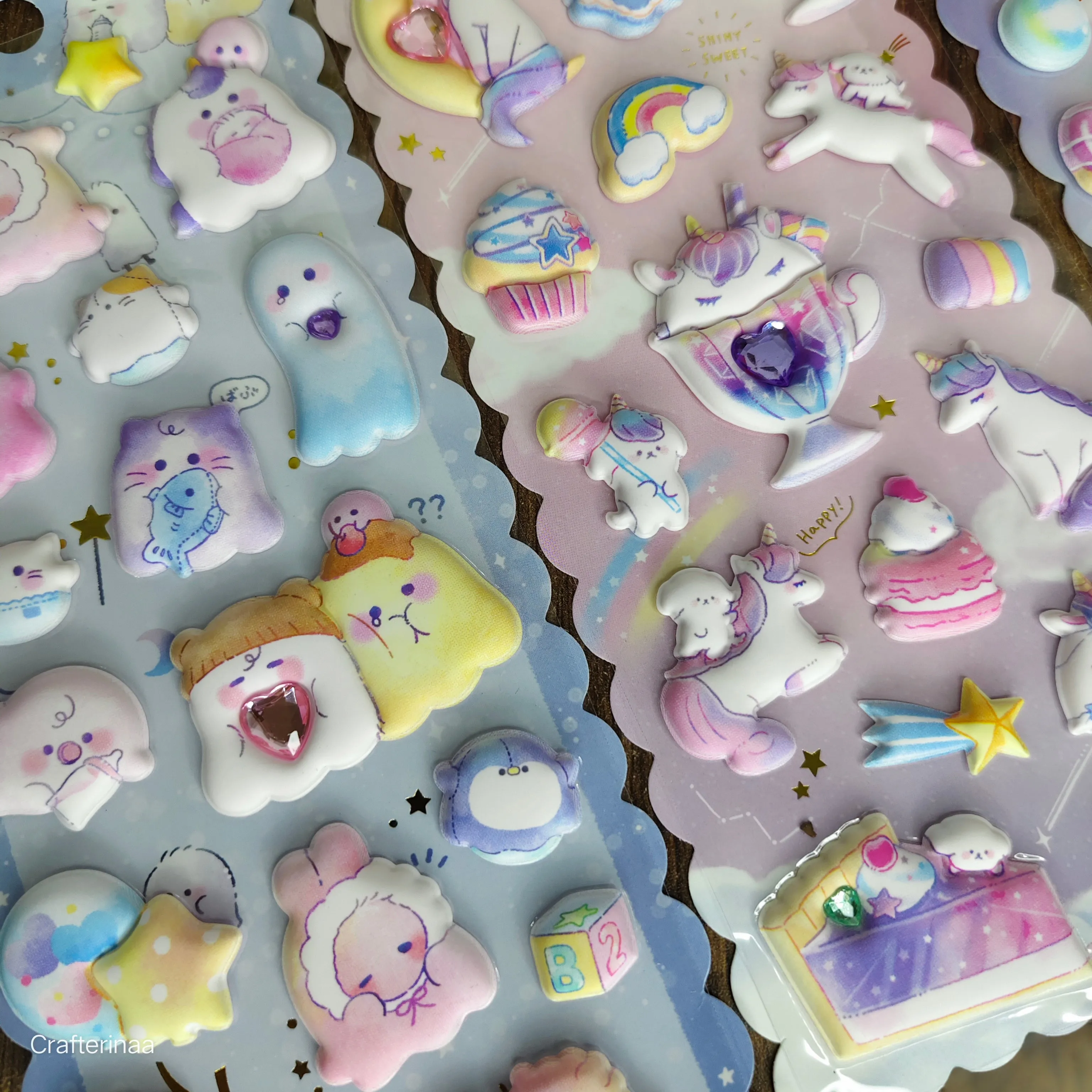 Premium quality 3D stickers | Kawaii Decorative Fluffy Sticker 3D