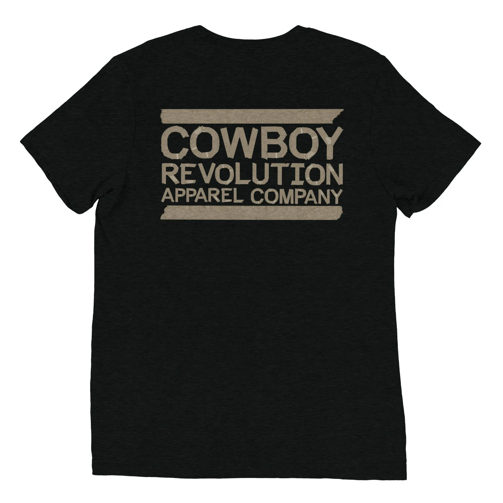 "War Is A Racket" Masking Tape Cowboy Revolution Tri-Blend Tee