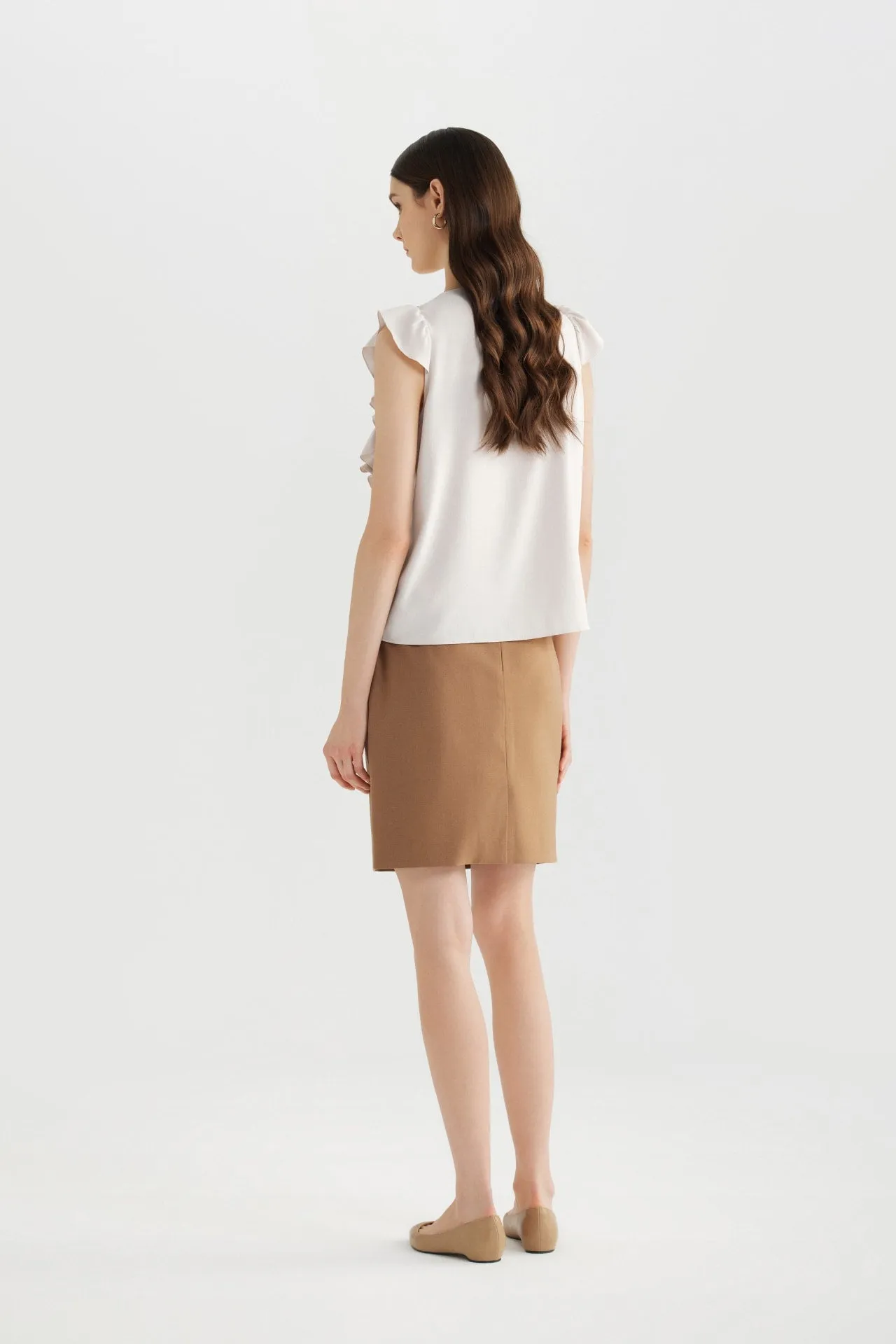 Ruffled Front Blouse