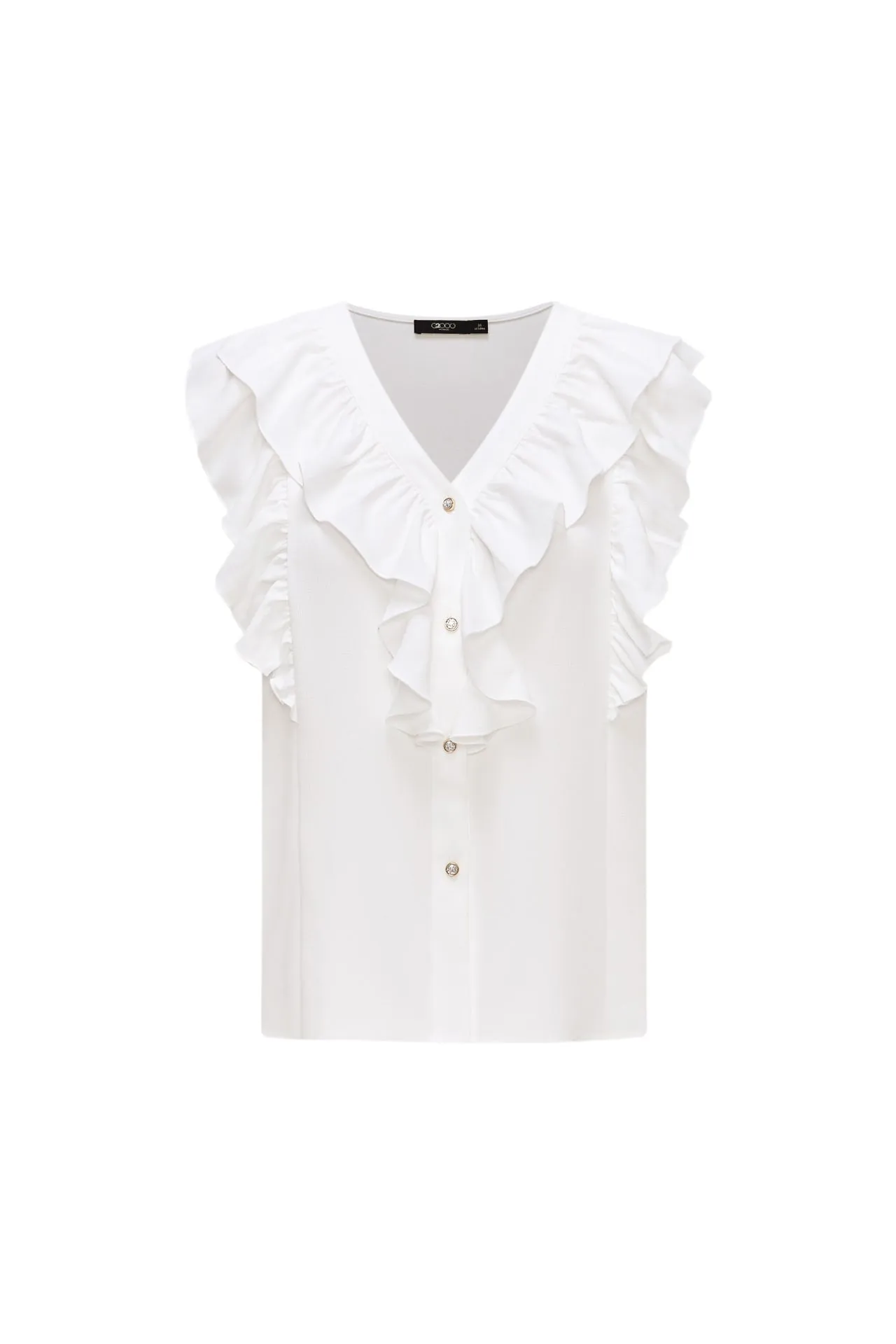 Ruffled Front Blouse