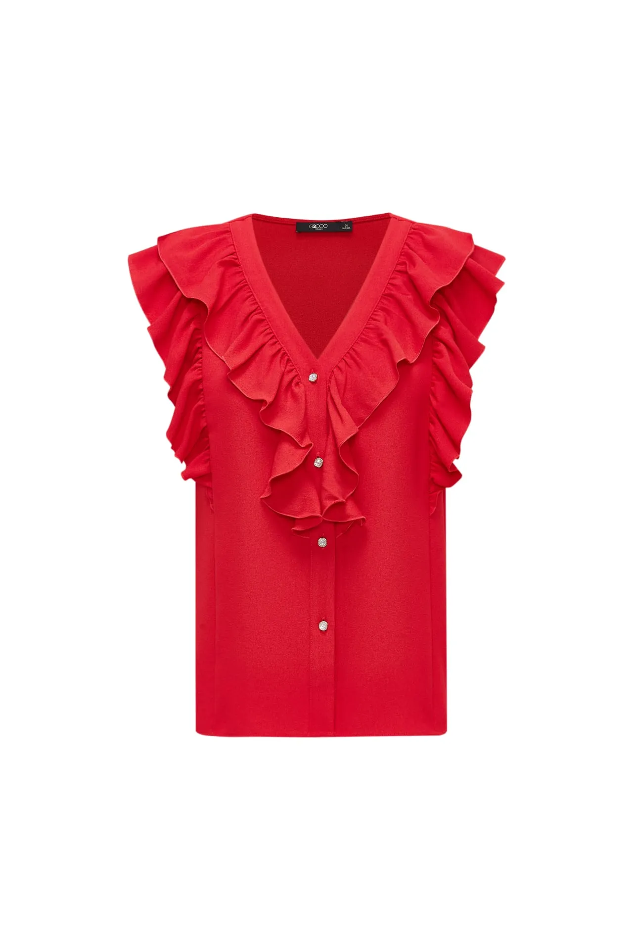 Ruffled Front Blouse