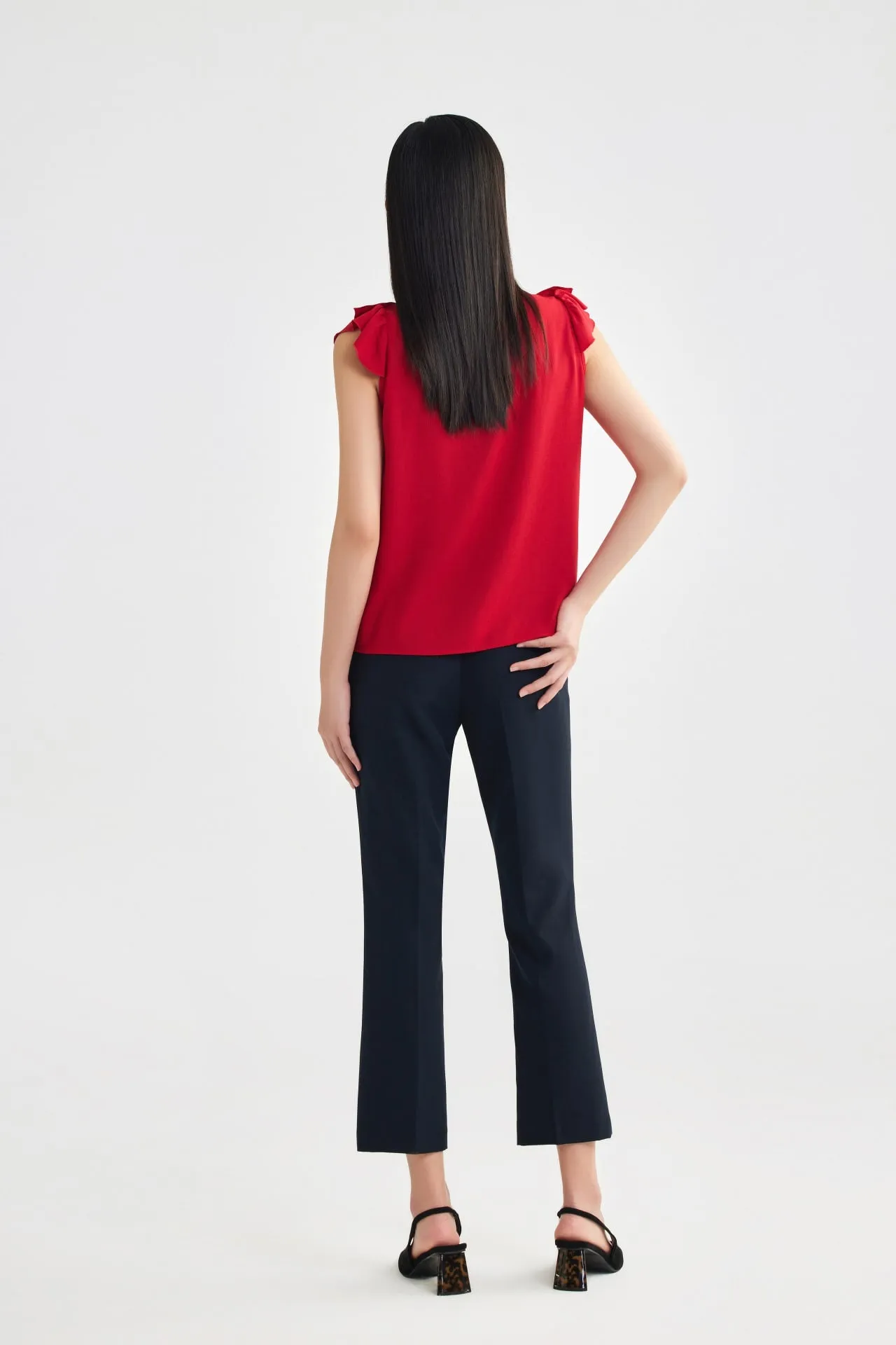 Ruffled Front Blouse