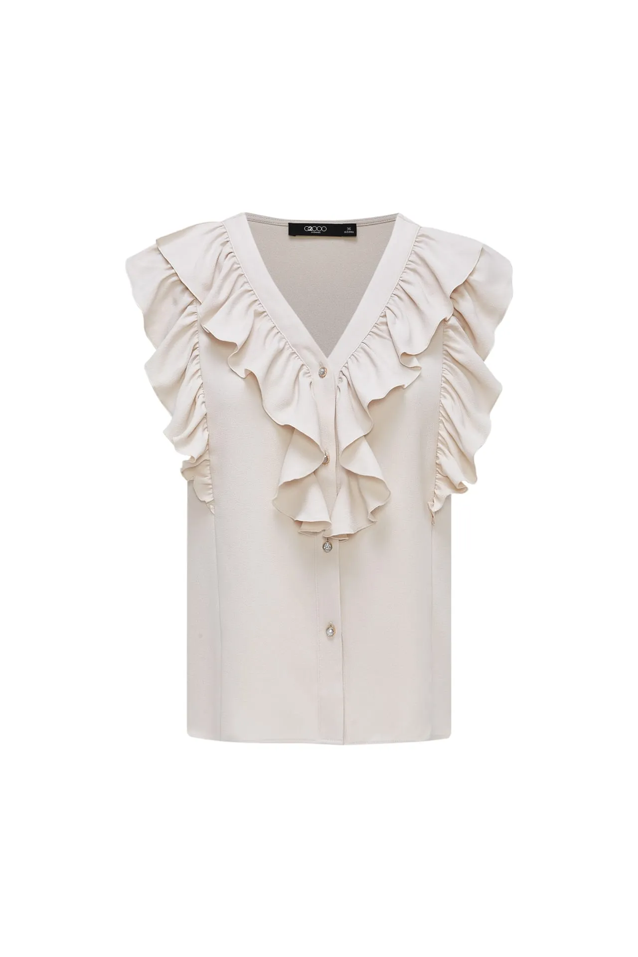 Ruffled Front Blouse
