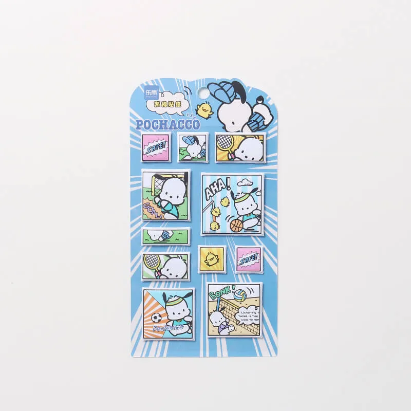 Sanrio Characters Comic Style Puffy Sticker Sheet