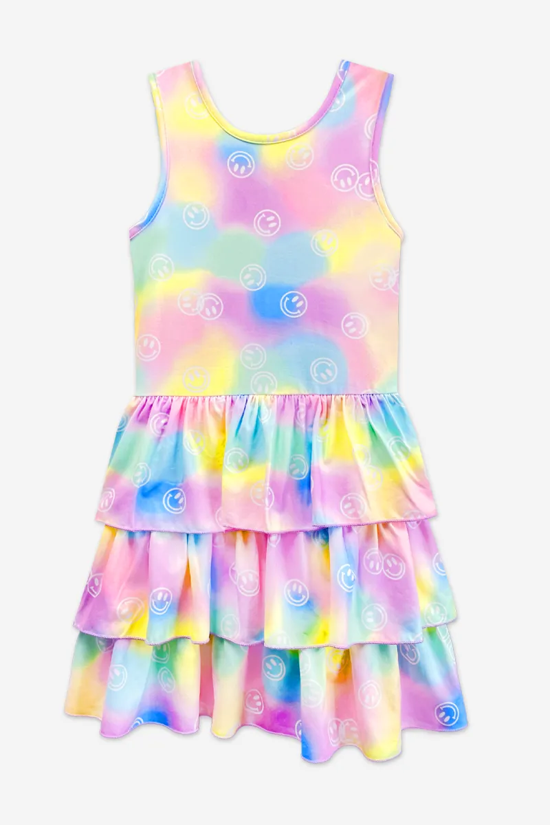 Simply Soft Tank Triple Ruffle Skirt Dress - Cotton Candy Smiles