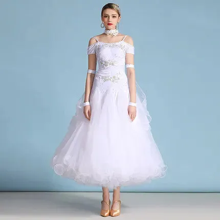 Standard Ballroom Dance Dresses For Women  Waltz Tango Flamenco Costume