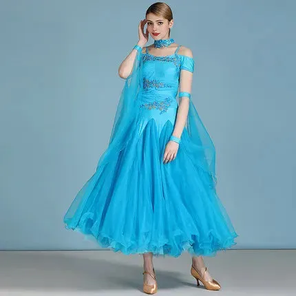 Standard Ballroom Dance Dresses For Women  Waltz Tango Flamenco Costume