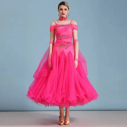 Standard Ballroom Dance Dresses For Women  Waltz Tango Flamenco Costume