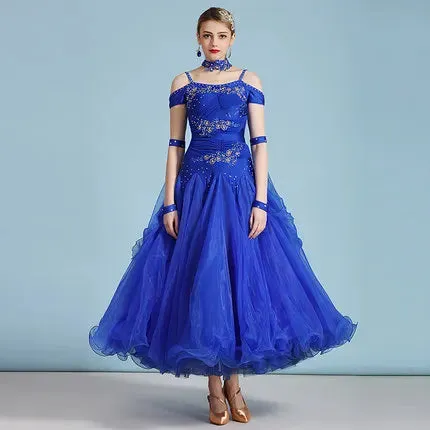 Standard Ballroom Dance Dresses For Women  Waltz Tango Flamenco Costume