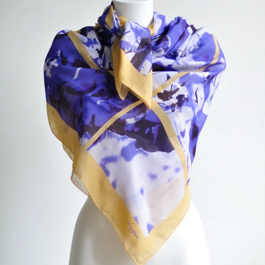 Summer Branches Oversized Cotton & Silk Shawl