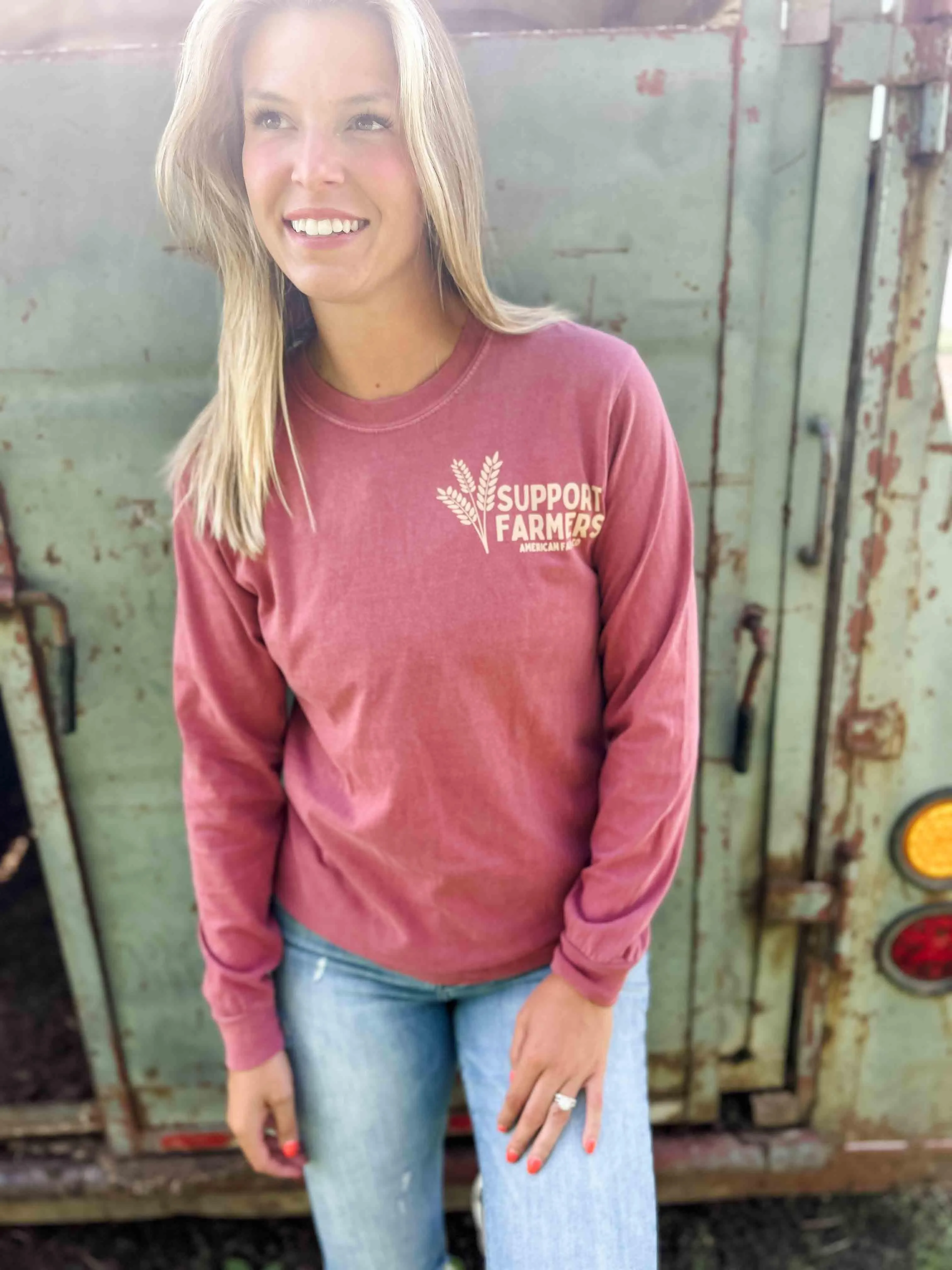Support Farmers Wheat Long Sleeve